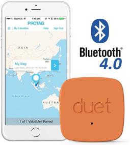 img 1 attached to Enhanced Bluetooth Tracker: PROTAG Duet in Bold Red - Retail Packaging