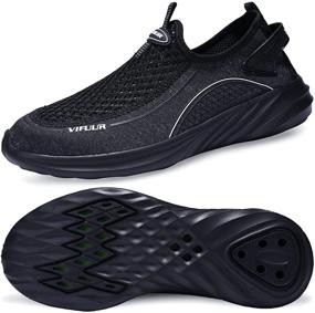 img 4 attached to Barefoot Athletic Kayaking 6885 Black Men's Shoes by VIFUUR