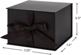 img 1 attached to Hallmark Большая черная подарочная коробка с крышкой - идеально подходит для Рождества, Хануки и особых случаев!
