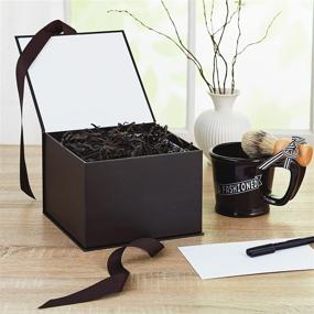 img 3 attached to Hallmark Large Black Gift Box with Lid – Perfect for Christmas, Hanukkah & Special Occasions!