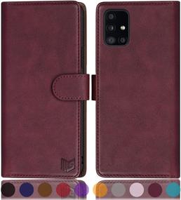 img 4 attached to SUANPOT For Samsung Galaxy A71 5G (Non 4G Version) Leather Wallet Case With RFID Credit Card Holder Flip Folio Book Phone Case Cover For Samsung A71 Case Wallet For Men Women Shockproof Wine Red