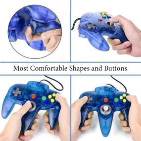 img 1 attached to 🎮 King Smart Classic Wired N64 Controller: High-Performance Gamepad for Ultra 64 Console (Camouflage Blue)