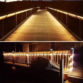 img 1 attached to 🌟 JUNWEN Warm White Outdoor Rope Lights - 40ft/12m 110V Waterproof, Cuttable & Connectable, UL Listed Plug for Walkways, Patios, Gardens, Fences, and Porches