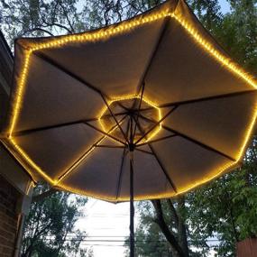 img 3 attached to 🌟 JUNWEN Warm White Outdoor Rope Lights - 40ft/12m 110V Waterproof, Cuttable & Connectable, UL Listed Plug for Walkways, Patios, Gardens, Fences, and Porches