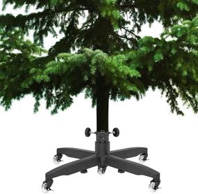 img 3 attached to 🎄 Heavy-Duty Rolling Christmas Tree Stand for 9 Foot Artificial Trees - Adjustable Base with Casters - Compatible with Most Upright Tree Bags - Supports Up to 120 lbs.