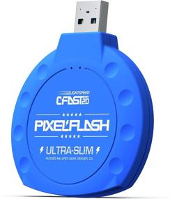 img 2 attached to 📸 PixelFlash CFAST 2.0 Кард-ридер USB 3.0 SATA III 500MB/с Писатель - Синий - Совместим с Leica, URSA, Alexa Mini, Canon, Phase One и другими.