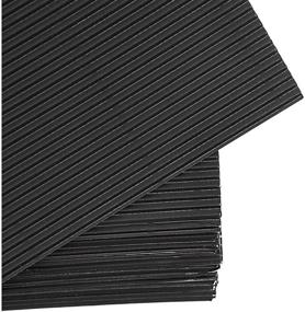 img 1 attached to 📦 48-Pack Black Corrugated Cardboard Paper Sheets (8.5 x 11 in)