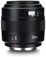 📷 yongnuo yn50mm f1.4 af/mf lens for canon dslr camera - enhanced standard prime lens with 0.45m minimum focus distance logo