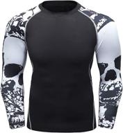 fanii quare men's soft fit long sleeve workout rashguard: stay cool and dry with compression fitness shirt логотип