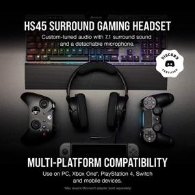 img 3 attached to 🎧 Corsair HS45-7.1 Virtual Surround Sound Gaming Headset with USB DAC - Discord Certified for PC, Xbox, PlayStation, Nintendo Switch - Carbon