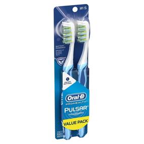 img 2 attached to Oral-B Pulsar Soft Bristle Toothbrush Twin 🪥 Pack - Blue (Colors May Vary) - 2 Count