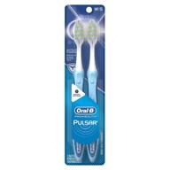 oral-b pulsar soft bristle toothbrush twin 🪥 pack - blue (colors may vary) - 2 count logo