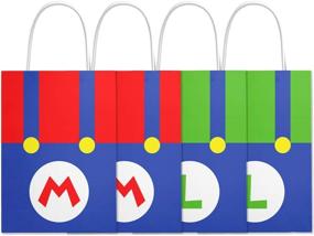 img 2 attached to 🎉 Super Bros Mario Birthday Favor Gift Bags (16 PCS) for Kids, Party Supplies and Decorations - Mario Themed Party Favors (5.9 * 3.2 * 8.3 inch)