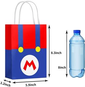 img 3 attached to 🎉 Super Bros Mario Birthday Favor Gift Bags (16 PCS) for Kids, Party Supplies and Decorations - Mario Themed Party Favors (5.9 * 3.2 * 8.3 inch)