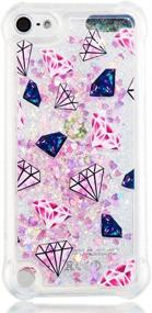 img 1 attached to HMTECHUS IPod Touch 5 Case Touch 6 Case Cute 3D Pattern Quicksand Diamonds Floating Luxury Shiny Glitter Flowing Liquid Shockproof Protect Silicone Cover For IPod Touch 5/6 Bling Diamonds YB