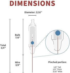 img 3 attached to 🎄 Mudder 3.5V Clear Mini Christmas Tree Replacement Bulbs for Incandescent String Lights (200 Pack) - Pinched Base, 0.43W 125mA - Holiday Decoration Accessory