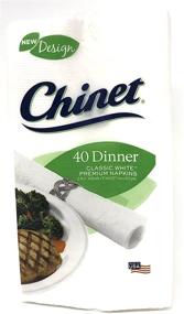 img 3 attached to 🍽️ Салфетки для обеда Chinet Classic White Premium, 2 слоя, 40 штук (упаковка из 3) - стильный и впитывающий набор салфеток для элегантного обеда