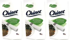 img 4 attached to 🍽️ Салфетки для обеда Chinet Classic White Premium, 2 слоя, 40 штук (упаковка из 3) - стильный и впитывающий набор салфеток для элегантного обеда