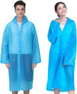 🌧️ premium reusable rain ponchos for adults - set of 2 lightweight raincoats with hood for women and men logo