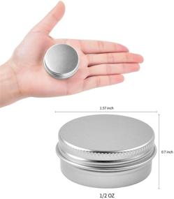 img 3 attached to 📦 24PCS 0.5 Oz Aluminum Metal Round Tins Containers with Screw Lid - Small Empty Storage Travel Tin Jars for Candles, Salve, Cosmetics, Spices