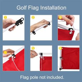 img 1 attached to 🏌️ Grommeted Golf Flag with Securing Strings - 20" L x 13" H - Yard Putting Green Flags - 420D Nylon Pin Flags