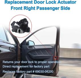 img 1 attached to 🔒 WMPHE Door Lock Actuator Motor Front Right Passenger Side Compatible with Toyota 4Runner Camry Tundra Sequoia, Lexus ES350 GS350 LS460, Scion - Replaces # 69030-06200, 69030-0C050, 69030-42230, 931-403