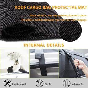 img 1 attached to 🚙 LUCKUP Roof Rack Car Cargo Carrier Bag - Waterproof & Durable Rooftop Box with Anti-Slip Mat, Heavy Duty Wide Straps and Buckles - Compatible for All Car Models (18.5 Cubic Ft, Black)