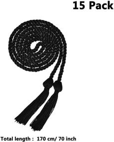 img 3 attached to 🎓 Rcanedny 15 Pieces Graduation Honor Cord Set - Black Braided Honor Cords with Tassels for Students