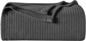 img 4 attached to 🌬️ Stay Cool with our Cooling Bamboo Blanket - Queen Size, Perfect for Hot Sleepers! Lightweight & All-Season Use - 79"x91", Dark Grey