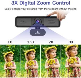 img 2 attached to 2021 NexiGo 2K QHD Webcam with 3X Digital Zoom, Privacy Cover, and 80 Degree Widescreen 🎥 - Perfect for Online Classes, Zoom Meetings, Skype, Teams - Compatible with PC, Mac, Laptop, Desktop Streaming