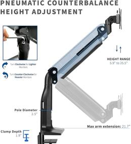 img 1 attached to VIVO Ultrawide Articulating Pneumatic STAND V100H