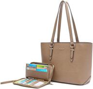 👜 women's matching purse wallet set with shoulder strap - ideal handbags & wallets for totes logo