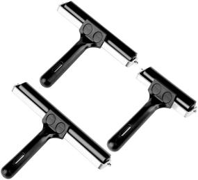 img 4 attached to 🖨️ Lamoutor Set of 3 Rubber Rollers for Ink Printing - 2.2, 3.8, and 5.9 Inch (Black)