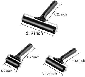 img 3 attached to 🖨️ Lamoutor Set of 3 Rubber Rollers for Ink Printing - 2.2, 3.8, and 5.9 Inch (Black)