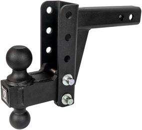 img 4 attached to 🚚 Подъемные крепления BulletProof Hitches 2.0 - регулируемая средней нагрузки прицепная скобы - понижение/поднятие на 4 дюйма, грузоподъемность 14 000 фунтов | Двухшаровое (2 дюйма и 2 5/16 дюйма) | Черное текстурное порошковое покрытие.