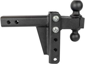 img 1 attached to 🚚 Подъемные крепления BulletProof Hitches 2.0 - регулируемая средней нагрузки прицепная скобы - понижение/поднятие на 4 дюйма, грузоподъемность 14 000 фунтов | Двухшаровое (2 дюйма и 2 5/16 дюйма) | Черное текстурное порошковое покрытие.