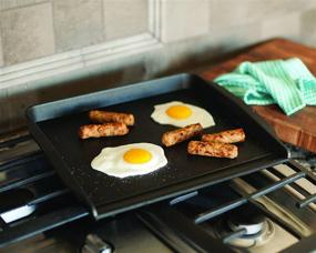 img 3 attached to Nordic Ware Stovetop Backsplash Griddle in Sleek Black: A Perfect Kitchen Companion