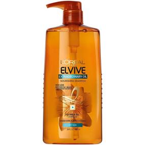 img 4 attached to 🌸 L'Oreal Paris Elvive Extraordinary Oil Nourishing Shampoo - Camellia Flower Oils, Intense Hydration, Shine & Silkiness, 28 Fl Oz