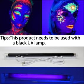 img 2 attached to 🌟 Glow in The Dark Face Paint Crayons: Black Light UV Body Glow Makeup Sticks for Mardi Gras, Halloween, Masquerades