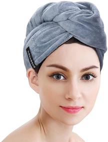 img 2 attached to Microfiber Towel Absorbent Turban Drying Hair Care