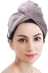 img 3 attached to Microfiber Towel Absorbent Turban Drying Hair Care