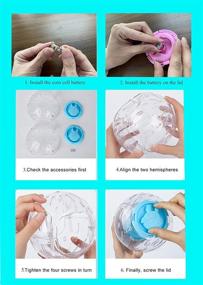 img 4 attached to 🐹 Fouua Transparent Mini Hamster Ball - Silent Running Exercise Activity Toy for Small Animals, including Dogs - Ideal Cage Accessory for Pet Entertainment