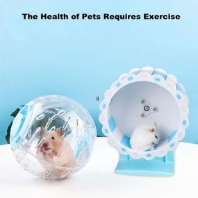 img 1 attached to 🐹 Fouua Transparent Mini Hamster Ball - Silent Running Exercise Activity Toy for Small Animals, including Dogs - Ideal Cage Accessory for Pet Entertainment