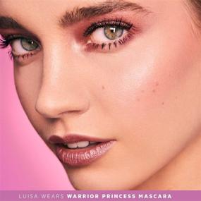 img 1 attached to FLOWER BEAUTY Warrior Princess Mascara - Clump-Free Volume, Extra Length and Definition, Vegan Formula (Royal Black)