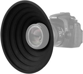 img 4 attached to 📷 Silicone Collapsible Lens Hood for Nikon Canon Pentax Sony 70-90mm Camera Lens - Ultimate Anti-Glare Anti-Reflective Hood for Reflection-Free Photos and Videos (70mm)