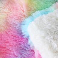 🦄 cute fuzzy unicorn blanket for girls - thick fleece rainbow decorative sofa couch throw - warm & cozy super soft bed cover with long shaggy hair, faux fur sherpa backing - pink, 51 x 63 inch, full size logo