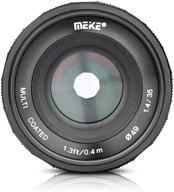 📷 meike 35mm f/1.4 manual focus large aperture lens: compatible with sony aps-c mirrorless cameras like a6000, a6300, a6500 logo