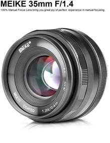 img 3 attached to 📷 MEIKE 35mm F/1.4 Manual Focus Large Aperture Lens: Compatible with Sony APS-C Mirrorless Cameras like A6000, A6300, A6500