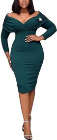 img 4 attached to Sleeves Bodycon Elegant Dresses Business