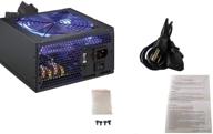 🦈 premium shark technology 750w quiet psu: black atx 12v 2.0 with blue led fan and braided sleeving cables - perfect for gaming pc logo